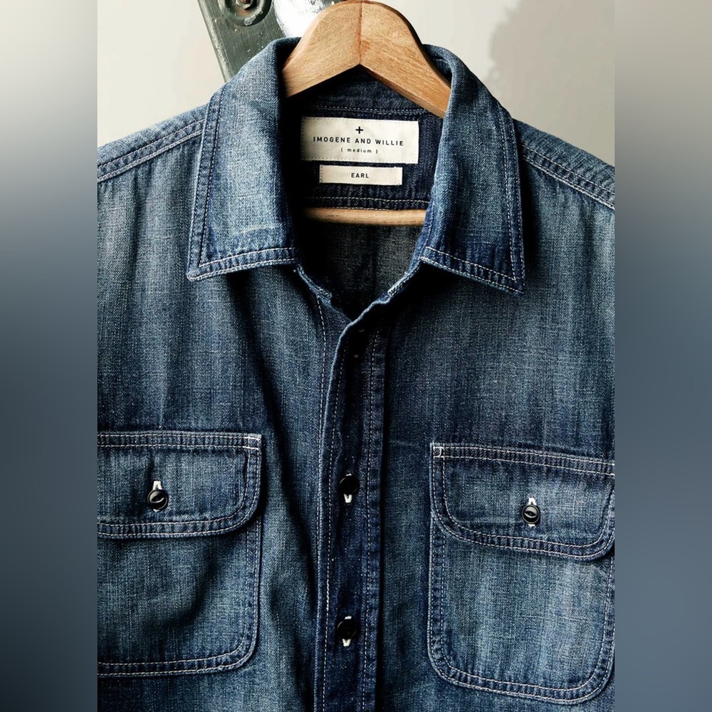 Men's Imogene & Willie Earl Selvage XXL Denim Shirt - Picture 4 of 5